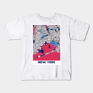 New York - United States MilkTea City Map Kids T-Shirt